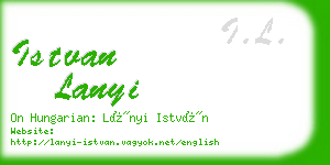 istvan lanyi business card